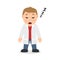 Sleeping Male Doctor Cartoon Character