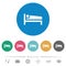 Sleeping man flat round icons