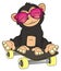 Sleeping monkey with sunglasses