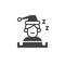 Sleeping person icon vector