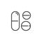 Sleeping pill line icon