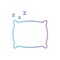 Sleeping pillow gradient style icon vector design
