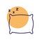 Sleeping pillow line style icon vector design
