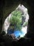 Sleeping pool inside The Chinhoyi caves in Zimbabwe.