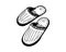 Sleeping slipper hand-drawn sketch. Home comfortable shoes pair black and white doodle. Two slippers vector isolated