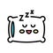 sleeping time kindergarten color icon vector illustration