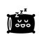 sleeping time kindergarten glyph icon vector illustration