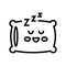 sleeping time kindergarten line icon vector illustration