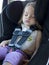 Sleeping Toddler in a Car Seat