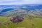 Sleeping volcano, aerial panorama