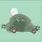 sleeping wombat. Vector illustration decorative design