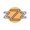 Sleeping zzz letters line style icon vector design