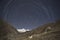 Sleepless in Gokyo. Star trails over Cho Oyu