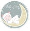 Sleepping baby on moon in brar kugurumi