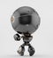 Sleepwalker robot toy, 3d rendering backwards