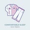 Sleepwear pajama vector isolated. Comfortable sleep illustration item pajama vector, good sleep.