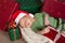 Sleepy christmas baby