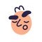 Sleepy face avatar yawning. Sleeping emoji character with bored facial expression, emotion. Cute funny tired emoticon