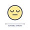 Sleepy face emoji pixel perfect RGB color ui icon