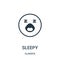 sleepy icon vector from classics collection. Thin line sleepy outline icon vector illustration. Linear symbol