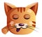 Sleepy orange cat vector illustartion