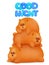 Sleepy time three teddy bears cartoon characters card