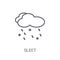 Sleet icon. Trendy Sleet logo concept on white background from W