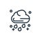 sleet icon vector from weather concept. Thin line illustration of sleet editable stroke. sleet linear sign for use on web and