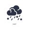 sleet icon on white background. Simple element illustration from weather concept