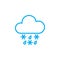 Sleet weather icon isolated on white background. Vector illustration.