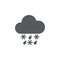 Sleet weather icon isolated on white background. Vector illustration.