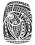 Sleeve tattoo in polynesian ethnic style