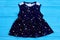 Sleeveless baby-girl cotton dress.