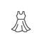 Sleeveless dress line icon