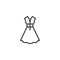 Sleeveless dress line icon
