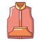 Sleeveless jacket icon, cartoon style