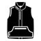 Sleeveless jacket icon, simple black style