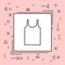Sleeveless Shirt Icon Thin Line In Pink Frame