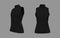 Sleeveless turtleneck shirt mockup in front and side views