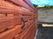 On Sleeves Horizontal Redwood Fence