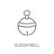 Sleigh Bell linear icon. Modern outline Sleigh Bell logo concept