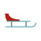 Sleigh icon, flat style