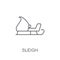 Sleigh linear icon. Modern outline Sleigh logo concept on white