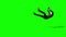 Slenderman Die Jump Side Green Screen 3D Rendering Animation Horror