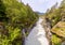 Slettafossen, a waterfall in the Rauma river, a little south of Verma upstream in Romsdalen in MÃ¸re og Romsdal