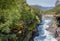 Slettafossen, a waterfall in the Rauma river, a little south of Verma upstream in Romsdalen in MÃ¸re og Romsdal