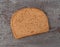 Slice of all natural stone ground whole wheat bread