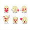 Slice of ambarella cartoon character with love cute emoticon