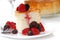 Slice of Angel Food Cake with fresh fruit