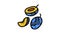 slice blue plum fruit color icon animation